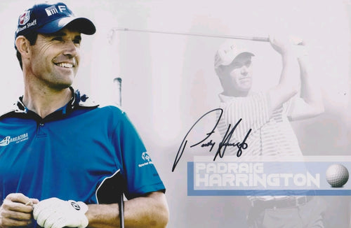 Padraig Harrington signed 12x8