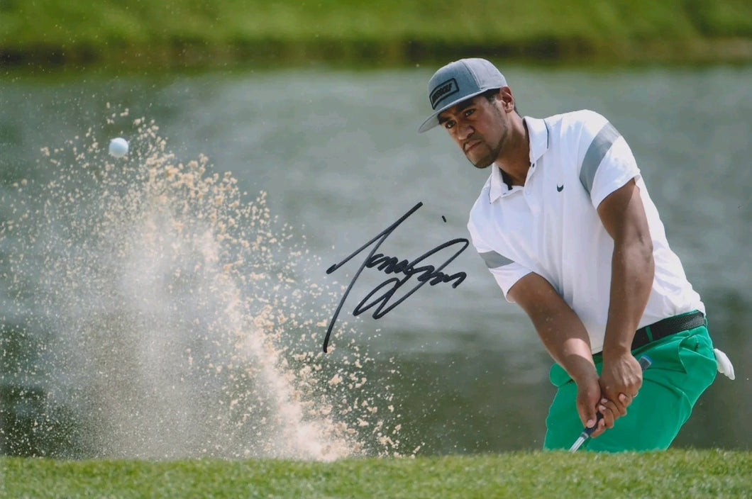 Tony Finau signed 12x8