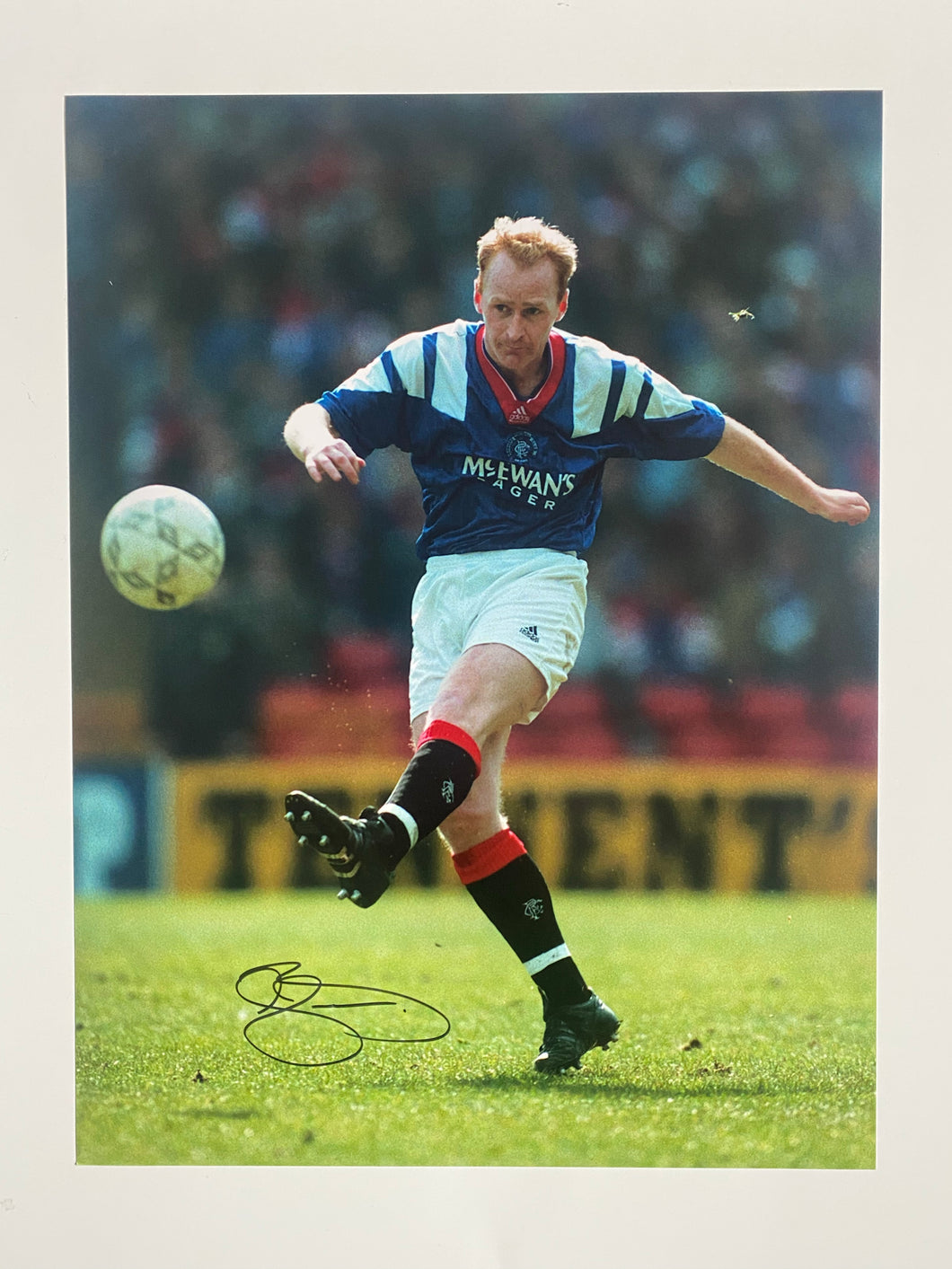 John Brown signed 16x12” Rangers photo