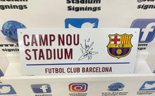 Load image into Gallery viewer, Gheorghe Hagi signed Barcelona Street Sign