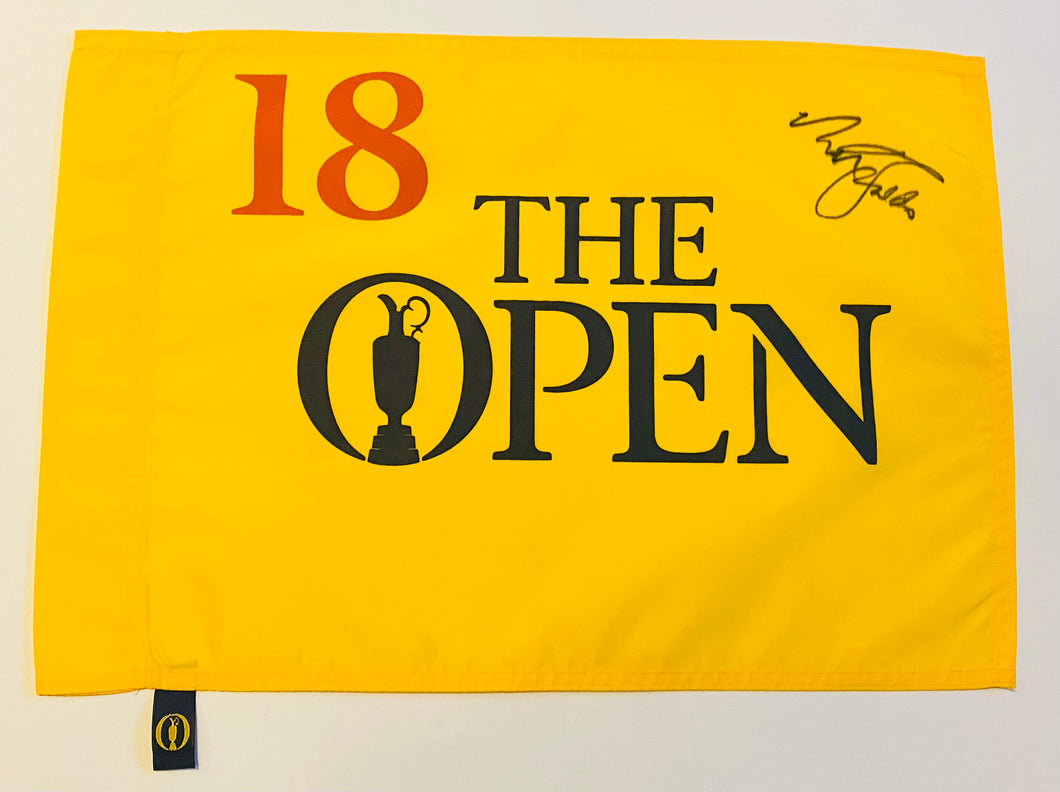 Nick Faldo signed Undated Open Championship Flag