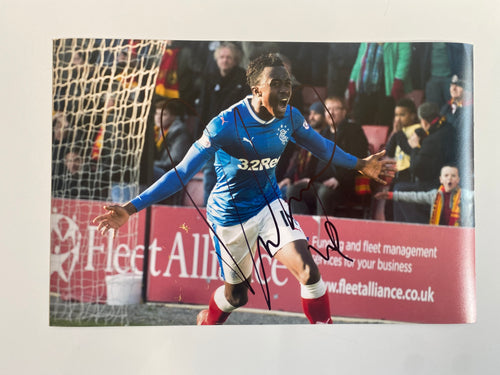 Joe Dodoo signed 12x8” Rangers photo