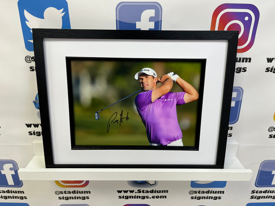 Padraig Harrington Signed And framed 12x8” photo