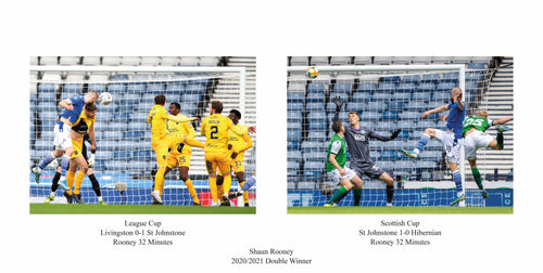 Shaun Rooney signed 24x12” Cup double header photo