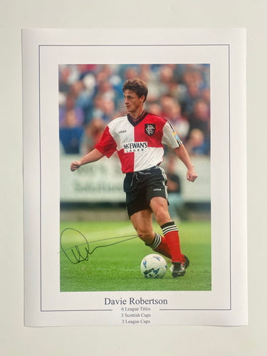 Davie Robertson signed 16x12” Rangers ohoto