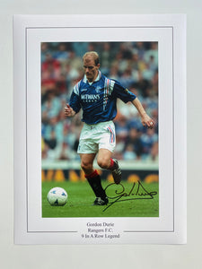 Gordon Durie signed 16x12” Rangers photo