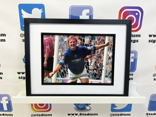 Stuart McCall signed and framed 12x8” Rangers Photo