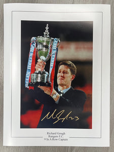 Richard Gough signed 16x12” Rangers photo