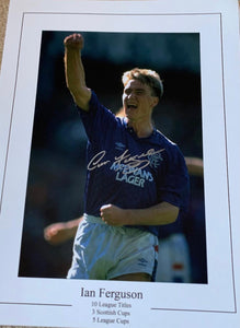 Ian Ferguson signed 16x12” Rangers photo