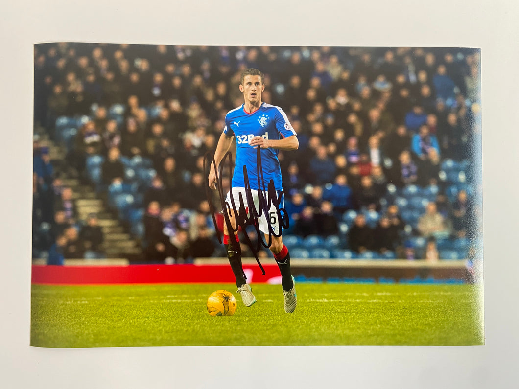 Dominic Ball signed 12x8” Rangers photo