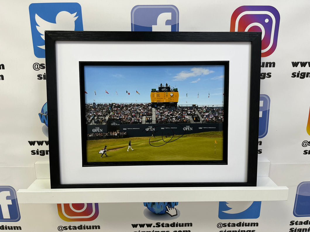 Branden Grace signed and framed 12x8” Open Championship photo