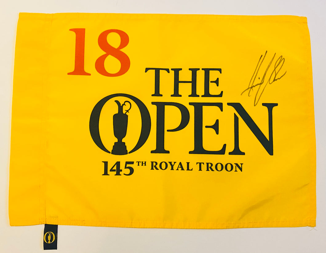 Henrik Stenson signed 2016 Open Championship Flag