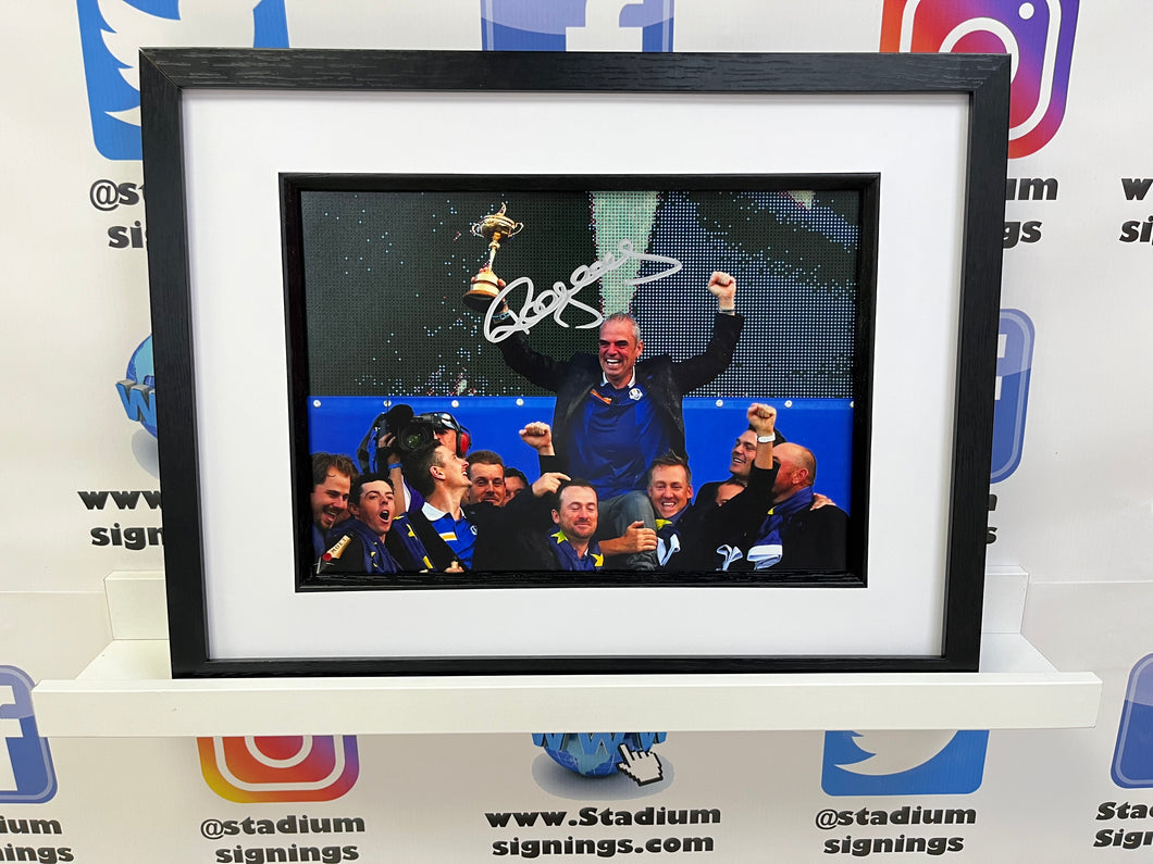 Paul McGinley signed and framed 12x8” Ryder Cup photo