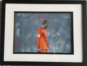 Eidur Gudjohnsen signed and framed 12x8” Barcelona photo