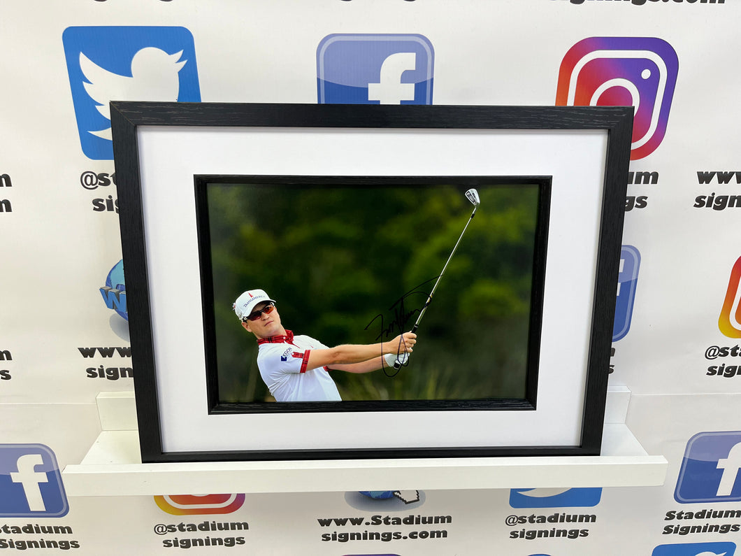 Zach Johnson signed and framed 12x8” photo