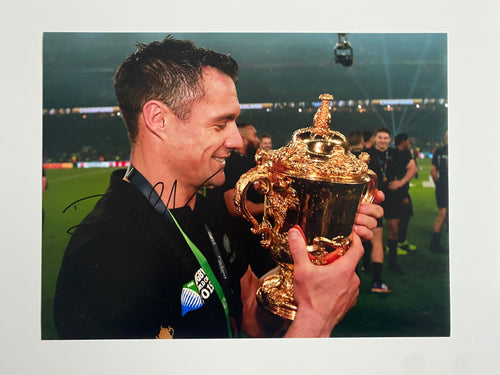 Dan Carter signed 16x12” New Zealand photo