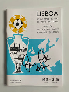 John Clark signed European Cup Final programme