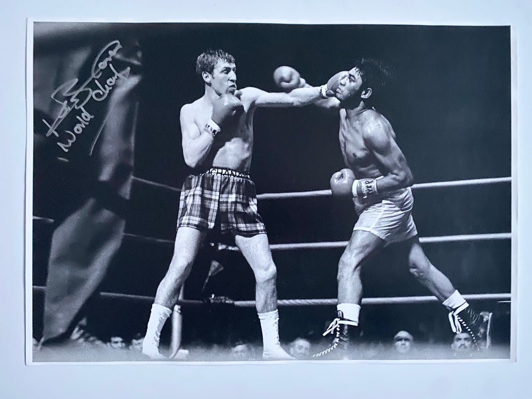 Ken Buchanan signed A3 photo