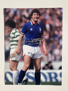 Derek Johnstone signed 16x12” Rangers photo