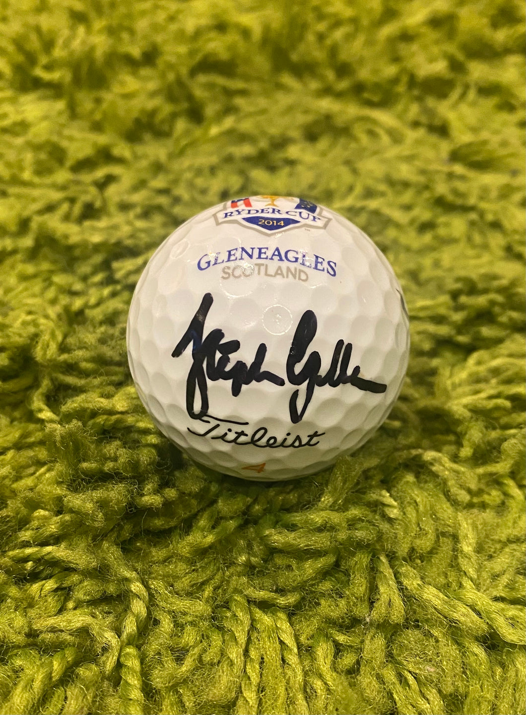 Stephen Gallacher signed 2014 Ryder Cup golf ball