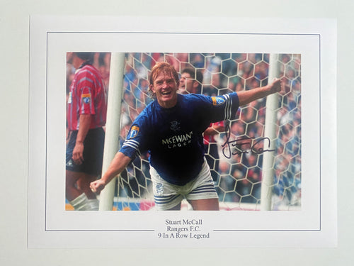 Stuart McCall signed 16x12” Rangers photo