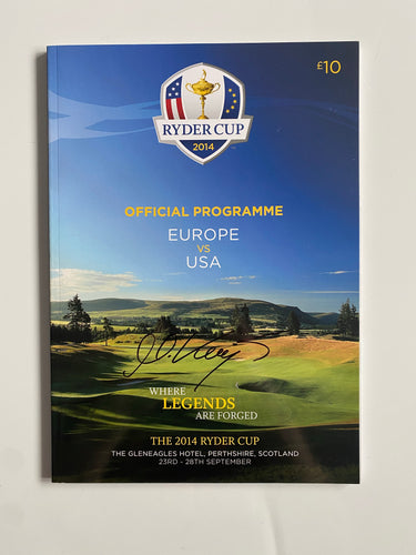 Martin Kaymer signed 2014 Ryder Cup programme