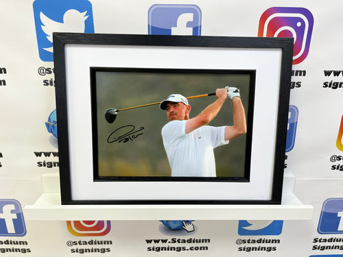 Thomas Bjorn signed and framed 12x8” photo