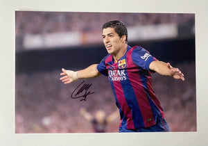 Luis Suarez signed 18x12” Barcelona photo