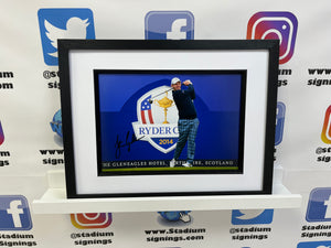 Stephen Gallacher signed and framed 12x8" Ryder Cup photo