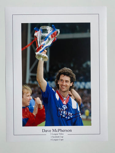 Dave McPherson signed 16x12” Rangers photo