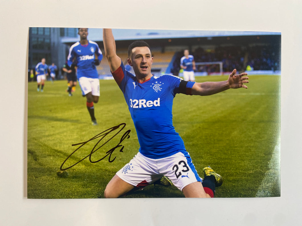 Jason Holt signed 12x8” Rangers photo