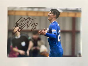 Emerson Hyndman signed 12x8” Rangers photo