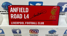 Load image into Gallery viewer, Graeme Souness signed Liverpool Anfield Street Sign