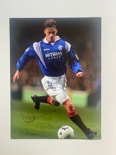 Davie Robertson signed 16x12” Rangers photo