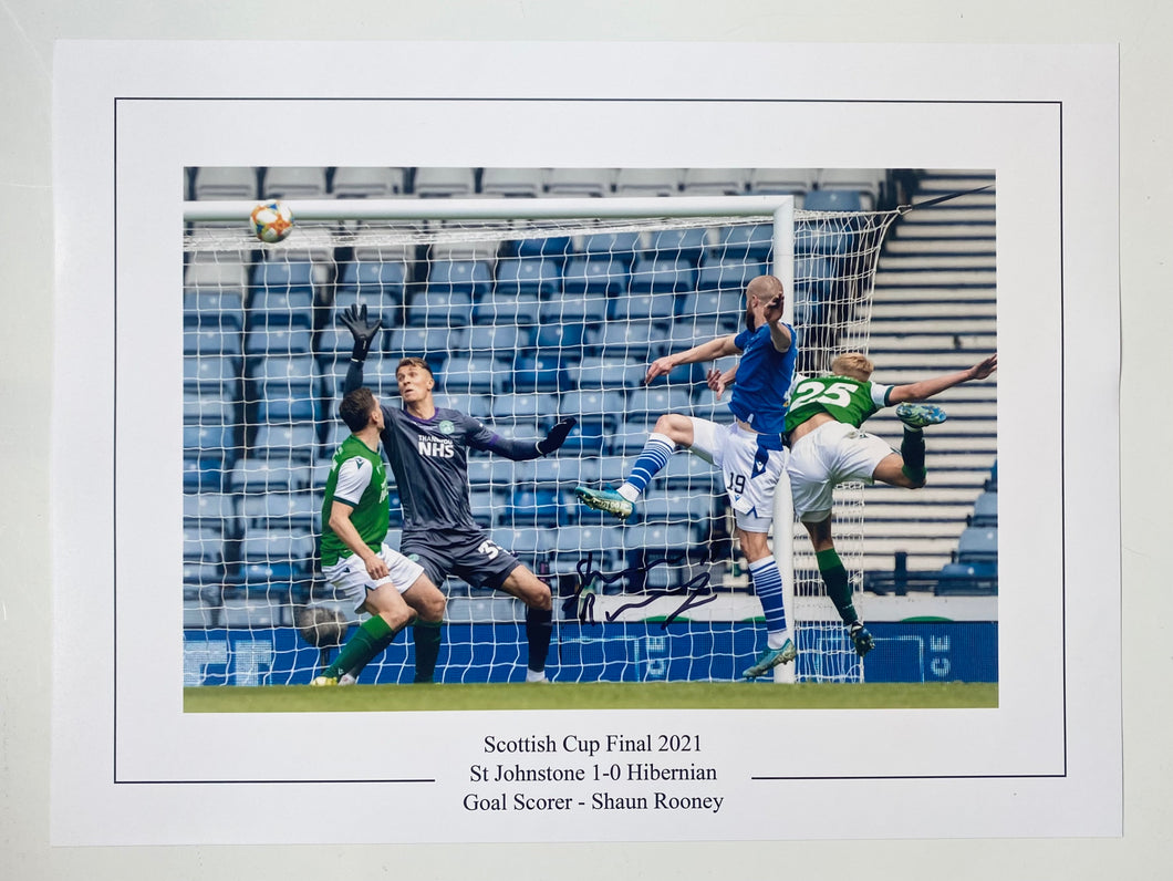 Shaun Rooney signed 16x12” St Johnstone photo