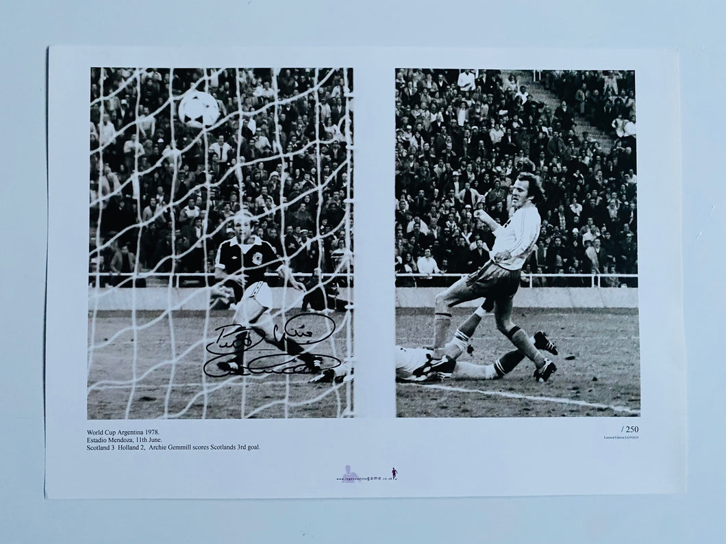 Archie Gemmell signed A3 Scotland photo