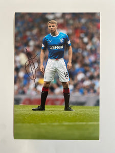 Jordan Rossiter signed 12x8” Rangers photo