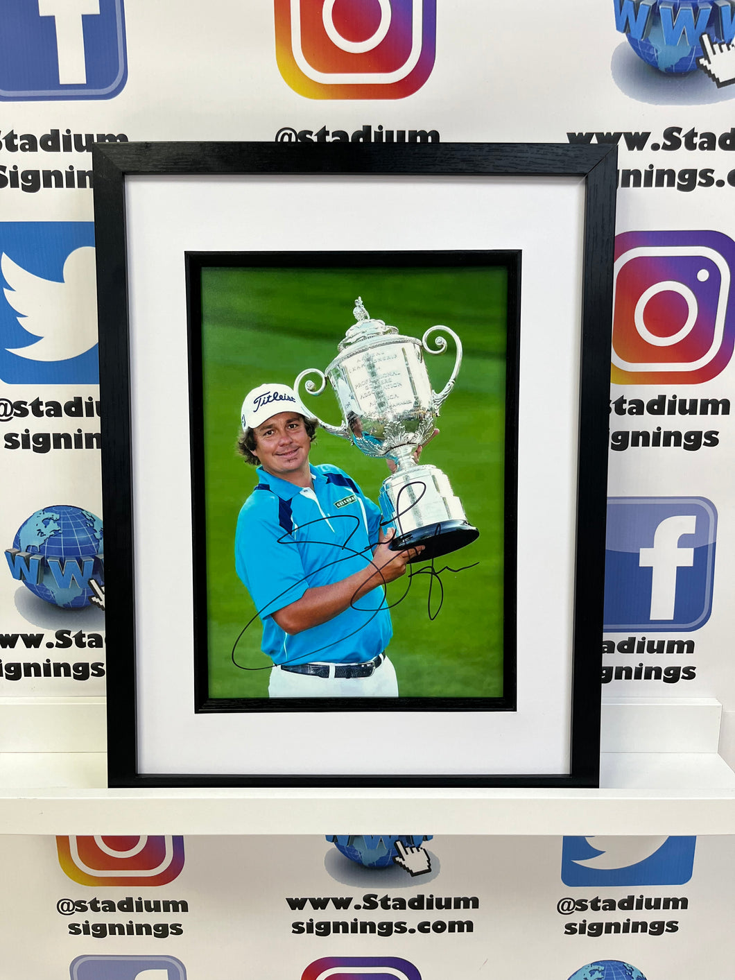 Jason Dufner signed and framed 12x8” photo