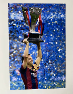 Xavi signed 18x12” Barcelona photo