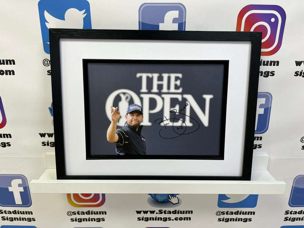 Branden Grace signed and framed 12x8” Open Championship photo