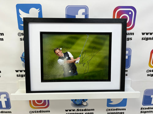 Luke Donald signed and framed 12x8