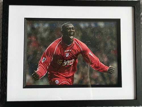 Emile Heskey signed and framed 12x8” photo