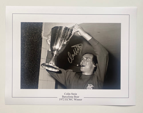 Colin Stein signed 16x12” Rangers photo