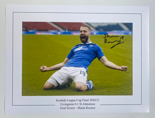 Shaun Rooney signed 16x12” St Johnstone photo