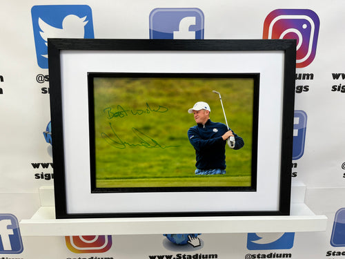 Jamie Donaldson signed and framed 12x8