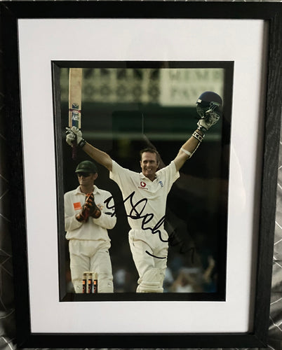 Michael Vaughan signed and framed 12x8” cricket photo