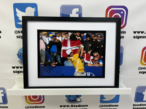 Thorbjorn Olesen signed and framed 12x8” Ryder Cup photo