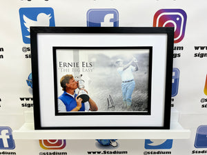 Ernie Els signed and framed 12x8” Open Championship photo