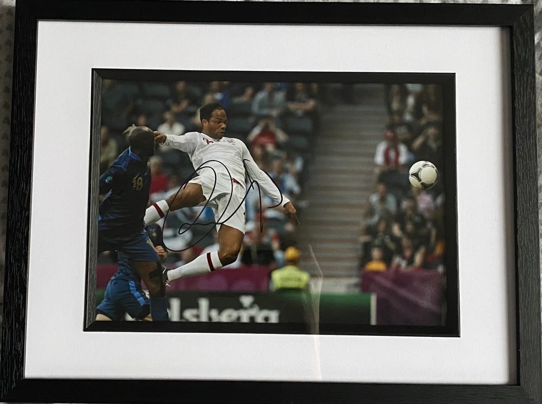 Joleon Lescott signed and framed 12x8” photi